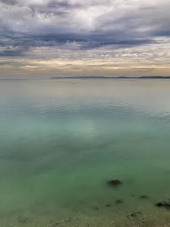 Aquamarine Prints: USA, Washington State. View of Puget Sound and Whidbey Island