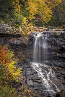West Virginia Prints: USA, West Virginia, Blackwater Falls State Park. Waterfall and forest scenic. Credit as