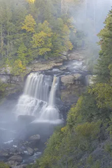 Images Dated 2022: USA, West Virginia, Davis. Overview of waterfall in Blackwater State Park