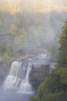 USA, West Virginia, Davis. Overview of waterfall in Blackwater State Park