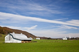 Largest Prints: USA, West Virginia, Green Bank. Barn and National Radio Astronomy Observatory view