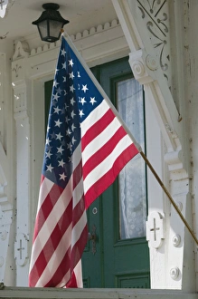 Images Dated 13th October 2005: USA-WISCONSIN-Mississippi River Valley-Stockholm: US Flag