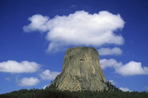 Perfect Prints: USA, Wyoming, Devils Tower National Monument, 867 feet high, perfect example