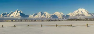 USA, Wyoming, Grand Teton National Park, winter landscape