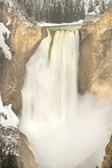 Images Dated 26th August 2020: USA, Wyoming, Grand Teton National Park. Hidden Falls and cliff