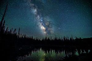 Milky Way Prints: USA, Wyoming, Medicine Bow National Forest