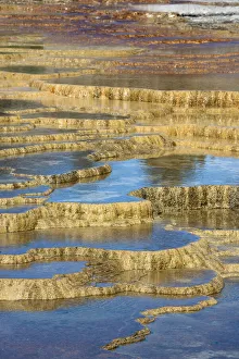 USA, Wyoming. Mineral deposit formation. Mammoth Hot Springs, Yellowstone National Park USA, Wyoming. Mineral deposit formation. Mammoth Hot Springs, Yellowstone National Park