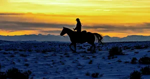 One Person Prints: USA, Wyoming, Shell. Hideout Ranch, Big Horn Mountain Range