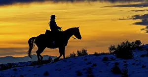 One Person Prints: USA, Wyoming, Shell. Hideout Ranch, Big Horn Mountain Range