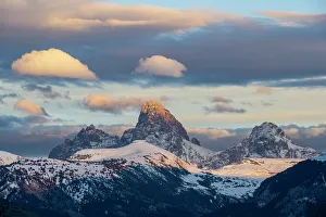Teton Prints: USA, Wyoming. Table Mountain and Grand Teton as seen from the west