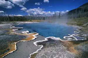 Salt Lake Prints: USA, Wyoming, View of hot springs at Yellowstone National Park
