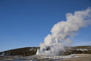 Images Dated 22nd February 2010: USA, Wyoming. Yellowstone National Park, Old Faithful