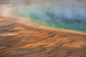 Images Dated 1st July 2019: USA, Wyoming, Yellowstone National Park. Grand Prismatic Spring scenic