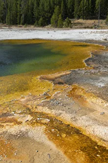Images Dated 1st February 2021: USA, Wyoming, Yellowstone National Park, Black Sand Basin, Emerald Pool