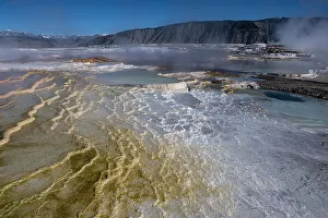 Geothermal Prints: USA, Wyoming. Yellowstone National Park