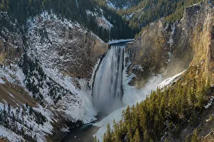 Yellowstone Prints: USA, Wyoming. Yellowstone National Park, Lower Falls of Yellowstone River