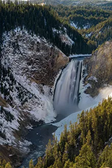 Yellowstone Prints: USA, Wyoming. Yellowstone National Park, Lower Falls of Yellowstone River