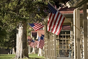 Images Dated 22nd September 2007: USA. Wyoming. Yellowstone National Park. Residents in Mammoth Hot Springs proudly