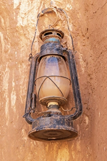 Adobe Prints: Ushaiger Heritage Village, Riyadh, Saudi Arabia. Old lantern