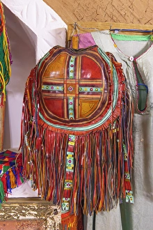 Images Dated 2024 February: Ushaiger Heritage Village, Riyadh, Saudi Arabia. Colorful beaded bag. (Editorial Use Only)