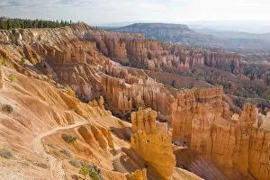 Images Dated 28th April 2008: UT, Bryce Canyon National Park, Bryce Amphitheater and Navajo Loop trail, view