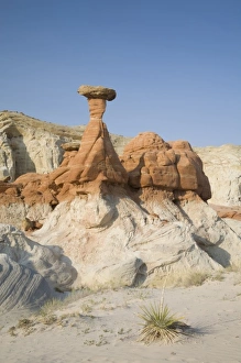 Images Dated 24th April 2008: Utah, Grand Staircase Escalante NM, The Toadstools, an area of Entrada sandstone columns