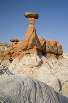 Utah, Grand Staircase Escalante NM, The Toadstools, an area of Entrada sandstone columns