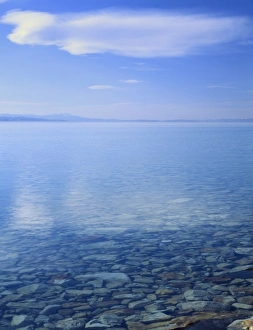 Damp Prints: Utah. USA. Cirrostratus cloud above Bear Lake. Cisco Beach on east shore