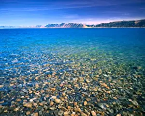 Quiet Prints: UTAH. USA. Clear water of Bear Lake reveals stony lake bottom. Near Rendezvous Beach