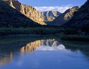 Green River Prints: UTAH. USA. Green River at sunrise. Desolation Canyon. Proposed Book Cliffs-Desolation