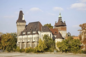 Pest Prints: Vajdahunyad Castle in Budapest during fall, Hungary