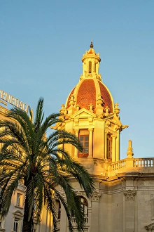 Valencia Prints: Valencia Town Hall cupola or dome, Plaza del Ayuntamiento, Valencia, Spain
