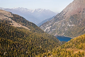Reservoir Prints: The valley Martelltal with lake Zufrittsee in south tyrol... Europe, central europe