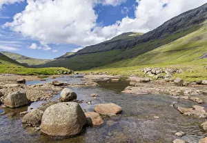 Images Dated 22nd June 2016: The valley of Saksun, one of the main attractions of the Faroe Islands