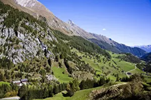 The valley Virgental, Tyrol, seen from village Hinterbichl Europe, central europe