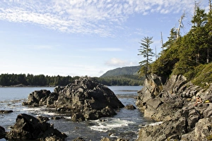 Images Dated 5th September 2011: Vancouver Island, Clayoquot Sound. Rocky outcropping at Hot Springs Cove