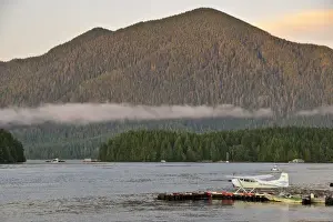 Seaplane Prints: Vancouver Island, Tofino. Meares Island with seaplane in foreground