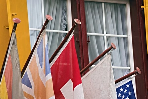 Images Dated 6th November 2005: Various Swiss flags, Appenzeller, Switzerland