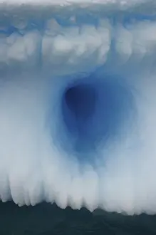 various textures on an iceberg floating off the western Antarctic peninsula, Antarctica