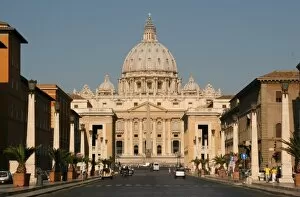 Vatican City State. Viev of the Papal Basilica of Saint Peter (St. Peters Basilica)