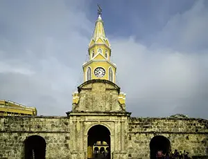 The venerable clock tower - Torre del Reloj - looks out over the Plaza de la Paz