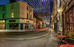 Europe Collection: Vibrant streets at dusk in downtown Galway, Ireland