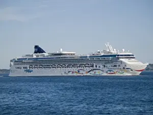 Cruise Ship Prints: Victoria, Canada. Cruis ships exit the harbour in the hsitoric city of Victoria
