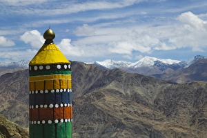 Ladakh Prints: Victoria pole in Hemis Gompa, Leh, Ladakh, India