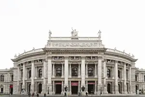 Low Angle Prints: Vienna, Austria - A circular european style building with romanesque columns. Horizontal