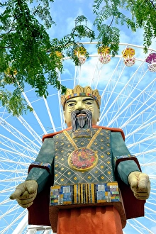 Amusement Park Prints: Vienna, Austria. Ferris wheel ride at the Famous Prater Amusement Park and Gardens