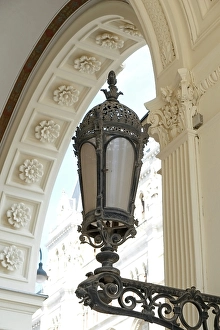 Images Dated 8th October 2024: Vienna, Austria. Ornate ironwork on old lamp from the 1800's