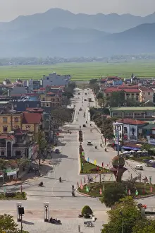 Images Dated 21st February 2015: Vietnam, Dien Bien Phu, city view from the Victory Monument