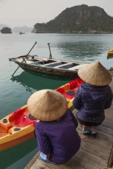 Vietnam Collection: Vietnam, Halong Bay, floating fishing village, floating market