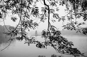 Vietnam Collection: Vietnam, Hanoi, Hoan Kiem Lake and Thap Rua, Turtle Pagoda